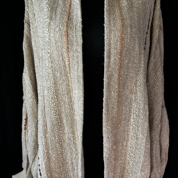Zonda Nellis Vintage Knit Cardigan 1970s Oversized Cozy Lagenlook Wearable Art M - Picture 4 of 16